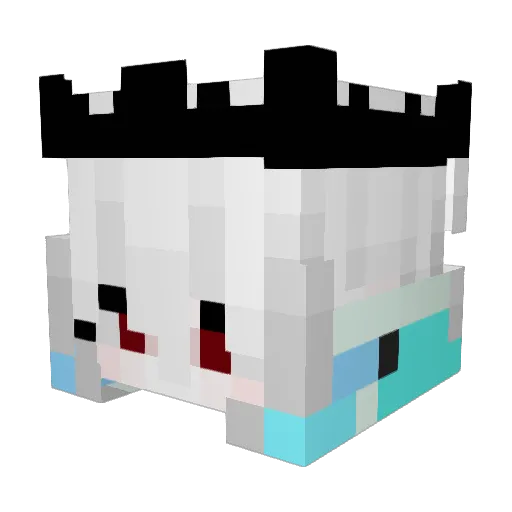 ItsYaeko Minecraft avatar head, 3D render