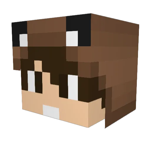 ItsYanno Minecraft avatar head, 3D render