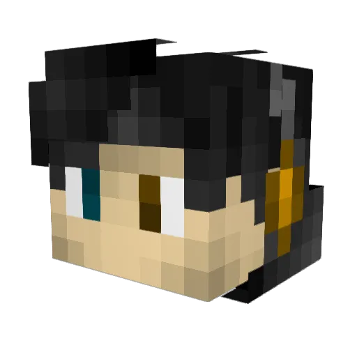 ItsYata Minecraft avatar head, 3D render