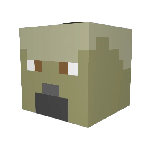 ItsZermo Minecraft avatar head, 3D render