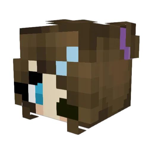 ItsZoeNotFound Minecraft avatar head, 3D render