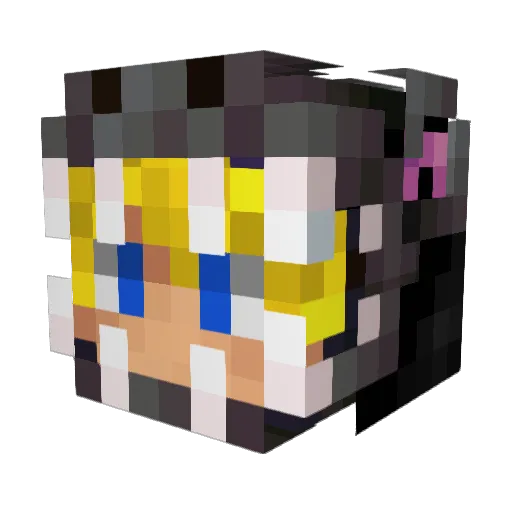 ItsZoruX87 Minecraft avatar head, 3D render