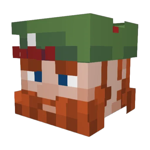 Its_AAR0N1 Minecraft avatar head, 3D render