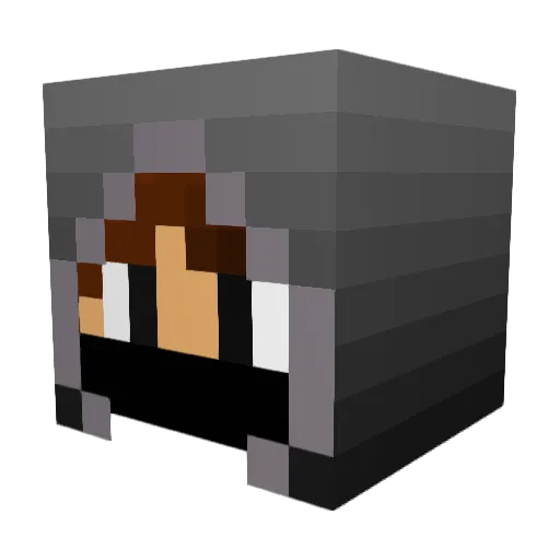 Its_A_Badger Minecraft avatar head, 3D render