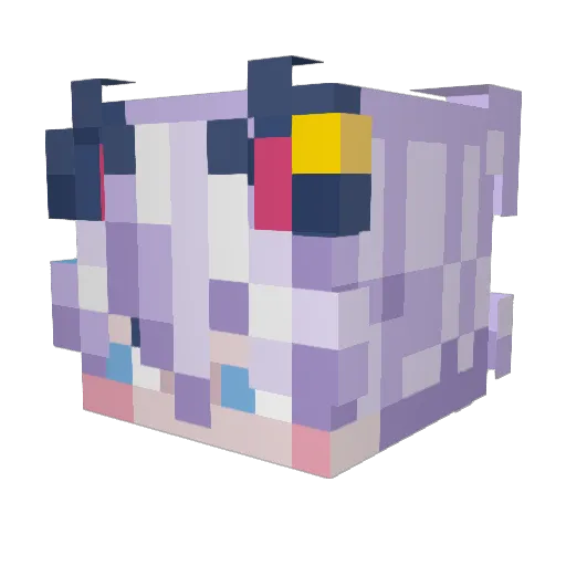 Its_Aki Minecraft avatar head, 3D render