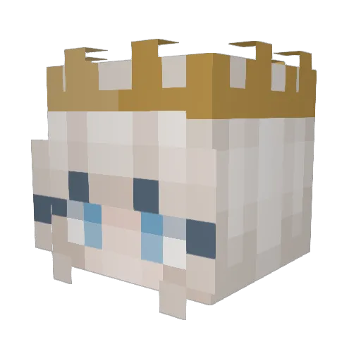 Its_Bevi Minecraft avatar head, 3D render