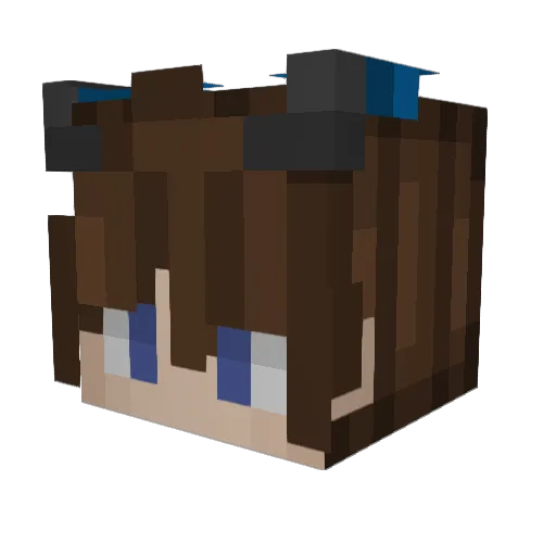 Its_Bryno Minecraft avatar head, 3D render