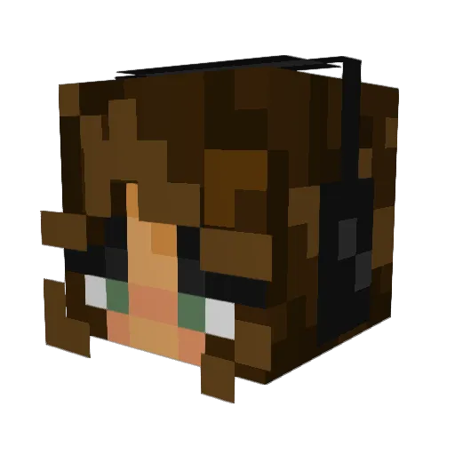 Its_Cosette Minecraft avatar head, 3D render