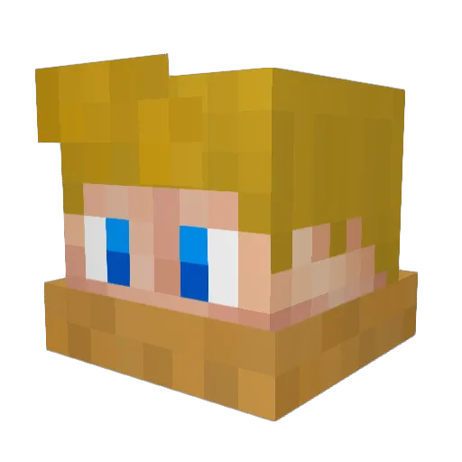 Its_Domi Minecraft avatar head, 3D render