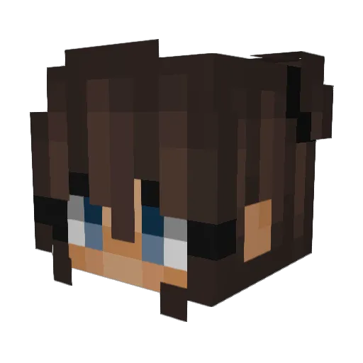 Its_E Minecraft avatar head, 3D render
