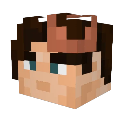 Its_Eddi Minecraft avatar head, 3D render