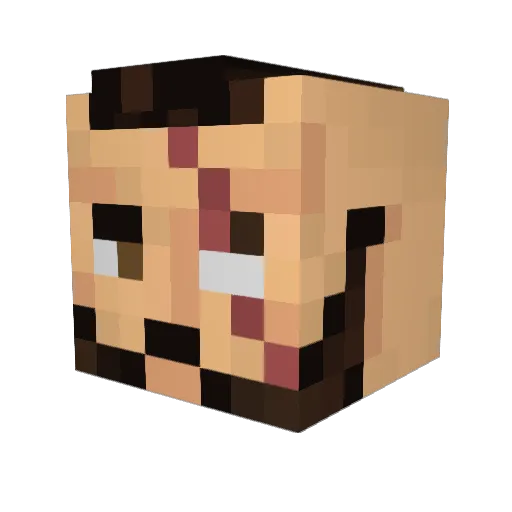 Its_Fariko Minecraft avatar head, 3D render
