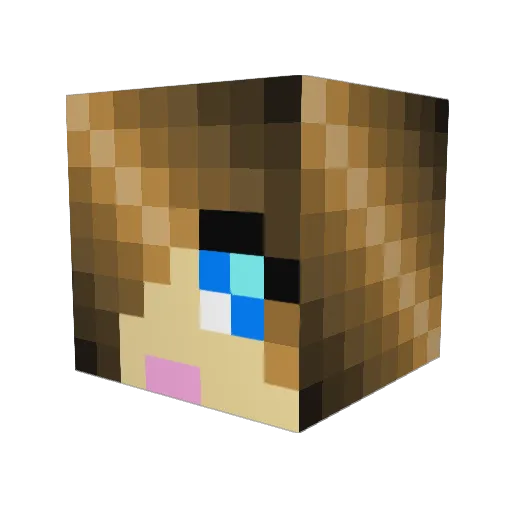 Its_Ferrety Minecraft avatar head, 3D render