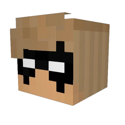 Its_Ferx Minecraft avatar head, 3D render