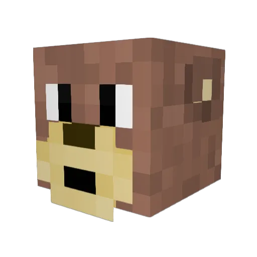 Its_Gingeee Minecraft avatar head, 3D render