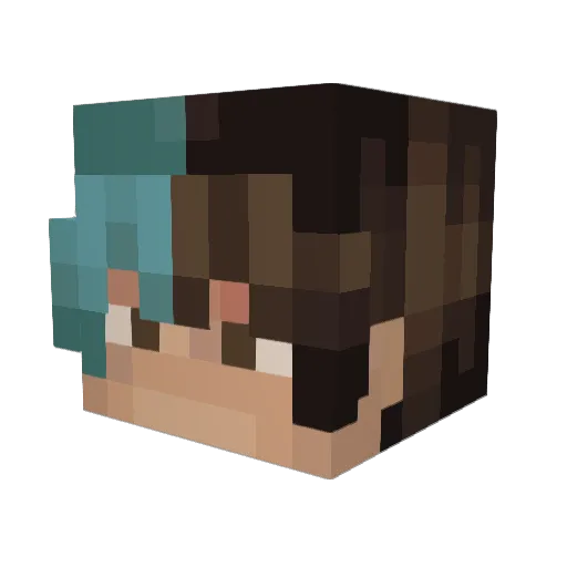 Its_Jiou Minecraft avatar head, 3D render