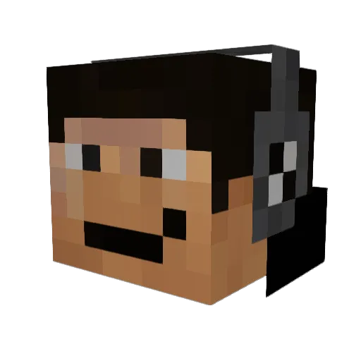 Its_Just_Mitch Minecraft avatar head, 3D render