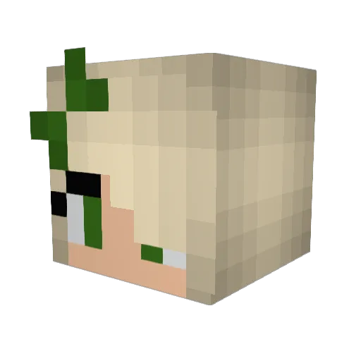 Its_Lag Minecraft avatar head, 3D render