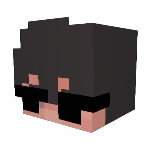 Its_Mako Minecraft avatar head, 3D render
