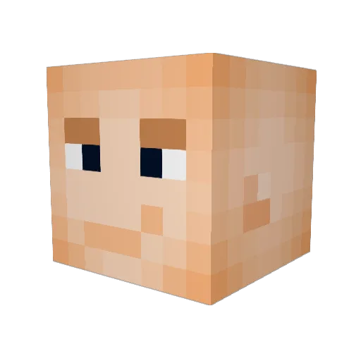 Its_Manotas Minecraft avatar head, 3D render