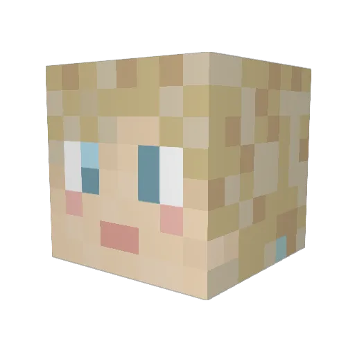 Its_Nea Minecraft avatar head, 3D render