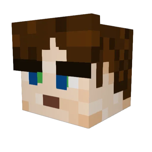 Its_Numerous Minecraft avatar head, 3D render