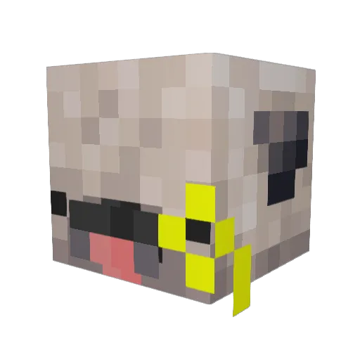 Its_Puggo Minecraft avatar head, 3D render