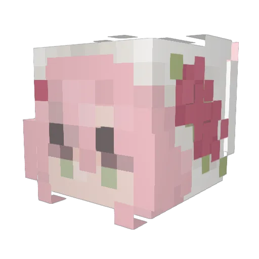 Its_Raeee Minecraft avatar head, 3D render