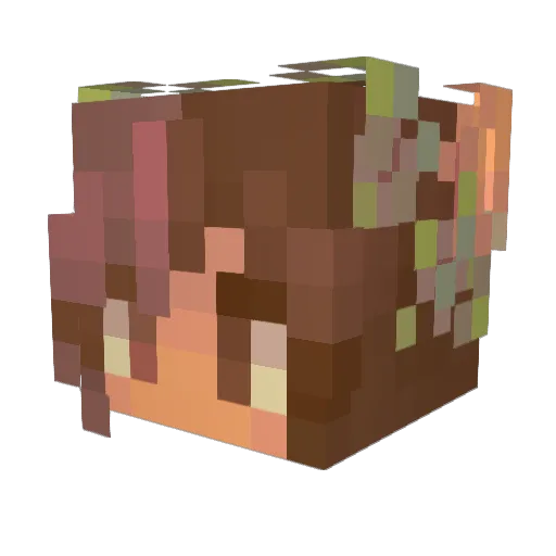 Its_Rebecca Minecraft avatar head, 3D render