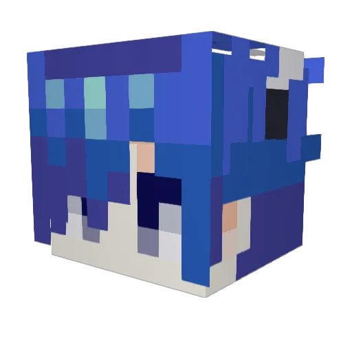 Its_Retr0 Minecraft avatar head, 3D render
