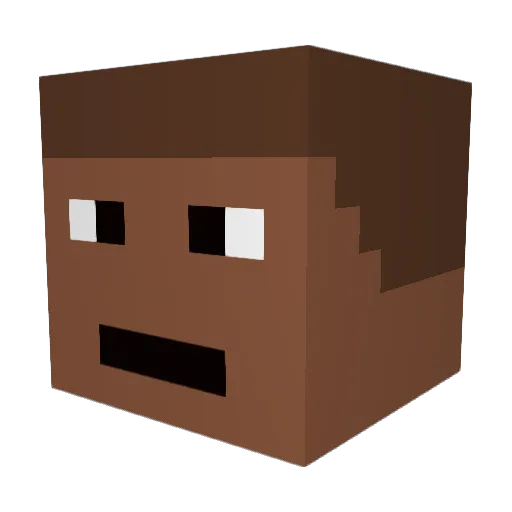 Its_Santana Minecraft avatar head, 3D render