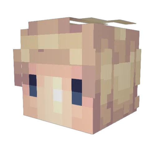 Its_Scizor Minecraft avatar head, 3D render