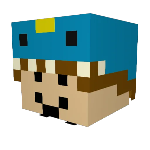 Its_Skyzer Minecraft avatar head, 3D render