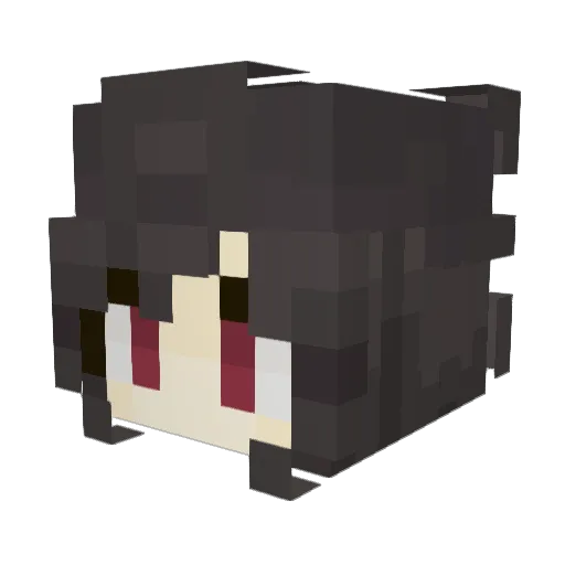 Its_Solara Minecraft avatar head, 3D render