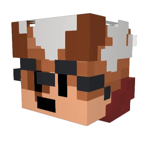 Its_StarDog Minecraft avatar head, 3D render