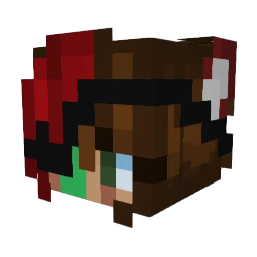 Its_Valerie Minecraft avatar head, 3D render