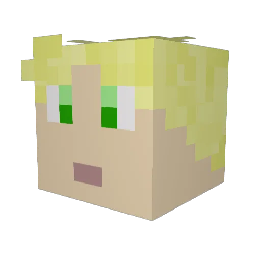 Its_Welsh Minecraft avatar head, 3D render