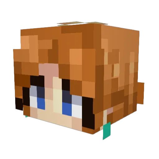 ItsaMary Minecraft avatar head, 3D render