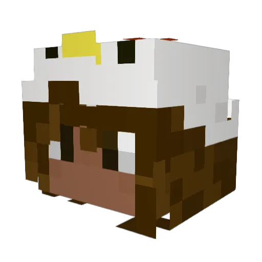 Itsabird_ Minecraft avatar head, 3D render