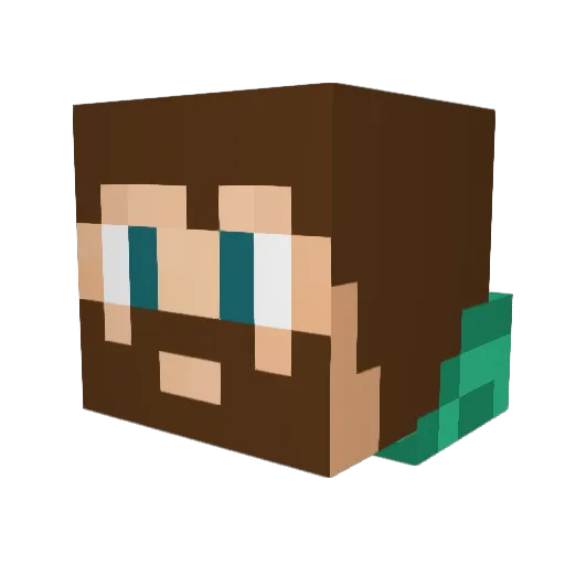Itsafoosh Minecraft avatar head, 3D render