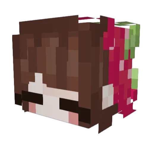 Itsami24 Minecraft avatar head, 3D render