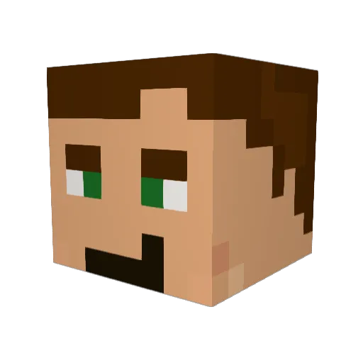 Itsatrab Minecraft avatar head, 3D render