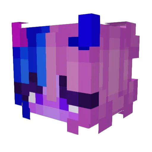 ItsbeautyX Minecraft avatar head, 3D render