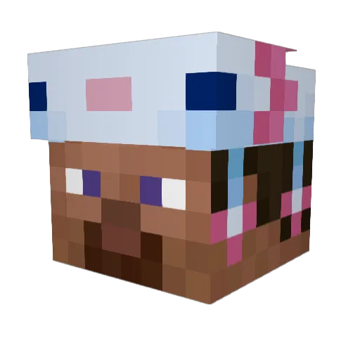 Itsbigmouth Minecraft avatar head, 3D render