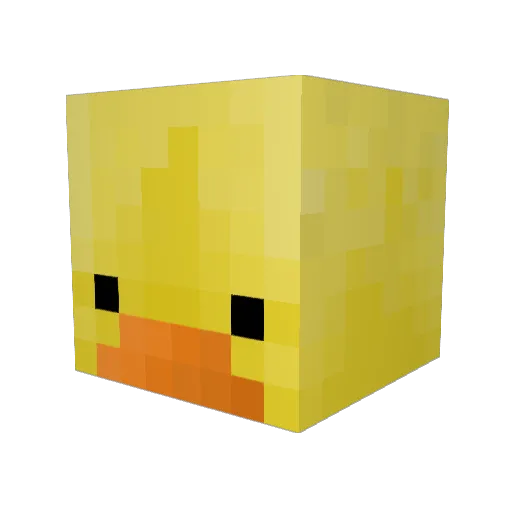 Itsbluuu Minecraft avatar head, 3D render
