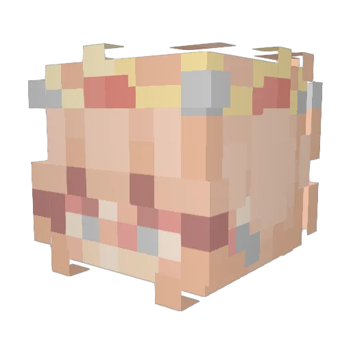 Itsbucket69 Minecraft avatar head, 3D render