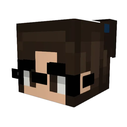 Itscarebear Minecraft avatar head, 3D render