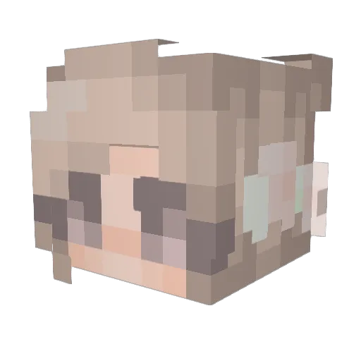 Itsemmmers Minecraft avatar head, 3D render