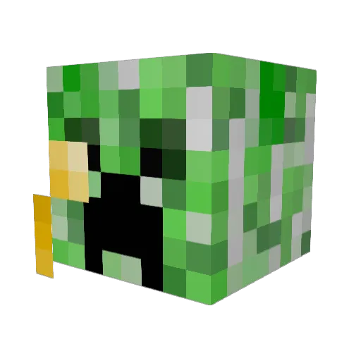 Itsfutile Minecraft avatar head, 3D render