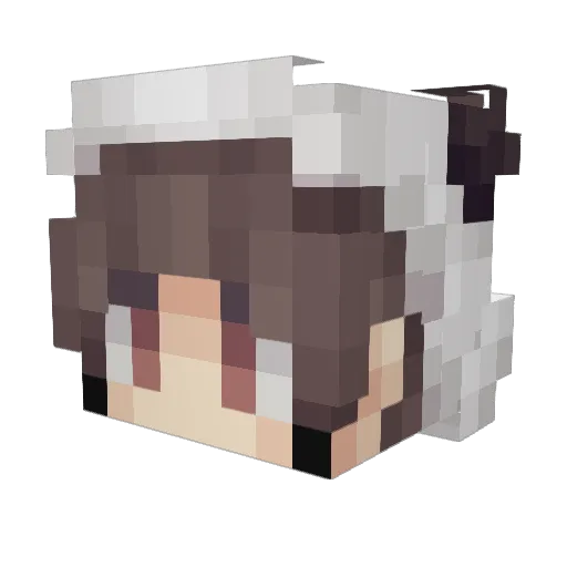 Itsgapple Minecraft avatar head, 3D render